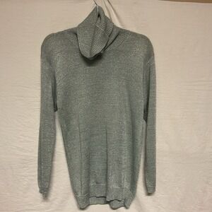 carole little for saint tropez west Turtle Neck Pull Over‎ Sweater Blue Smal